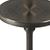 Bronze Metal Round Pedestal End Table - 880016644609