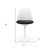 Black and White Upholstered Faux Leather Dining Side Chair - 608219234850