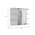 Milan Medicine Cabinet, Six External Shelves Mirror, Three Internal Shelves - 880881094783