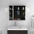 Milan Medicine Cabinet, Six External Shelves Mirror, Three Internal Shelves - 880881094783