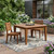 39" Walnut Heavy Duty Plastic Square Outdoor Dining Table - 880024885056