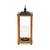 Geometric Metal Wood Tabletop Lantern Candle Holder - 880016691504