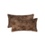 Set of Two 12" X 20" Brown Faux Fur Lumbar Throw Pillows - 608219384494