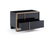 20" Black Wood Two Drawer Nightstand - 689805028039