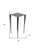 24" Nickel Iron Square End Table - 606114067429