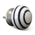Set of Eight Black And White Ceramic And Metal Drawer Pull Knobs - 608219290108