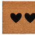 36" X 72" Brown And Black Three Hearts Outdoor Coir Door Mat - 880024785301