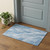 3' X 5' Blue And Ivory Abstract Washable Area Rug With UV Protection - 880024510576