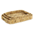 Set of Three Natural Water Hyacinth Rectangular Basket Trays - 880016435191