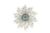Metal Faux Crystals Silent Analog Sunburst Wall Clock - 880016841978