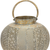 Bronze Distressed Lattice Metal Tabletop Lantern Candle Holder - 880016878509