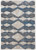 Homeroots Home Decor 9' x 12' Ivory Gray and Blue Chevron Power Loom Stain Resistant Area Rug