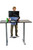 Gray and Black 52" Bamboo Dual Motor Electric Office Adjustable Computer Desk - 808230003729