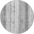 8' Gray And Ivory Round Striped Washable Indoor Outdoor Area Rug - 608219364182