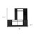 78" Black Wood Enclosed and Open Storage Entertainment Center with Bookcase - 608219360658