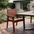 26" Mahogany Textured Heavy Duty Plastic Outdoor Dining Chair - 880024914763