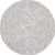 8' Ivory and Gray Floral Distressed Round Rug - 608219303143