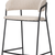 Fabric and Metal Bar Height Bar Chair - 880016595451