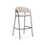 Fabric and Metal Bar Height Bar Chair - 880016595451