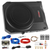 10 inch Slim Under Seat Car Audio Subwoofer 800W Built in Amplifier Sub Woofer Enclosure Box - 810144133812
