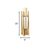 16" Gold Distressed Aluminum Geometric Tabletop Pillar Candle Holder - 608219035983