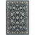 8' X 11' Navy Caramel And Ivory Oriental Power Loom Stain Resistant Area Rug - 606114594796