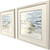 Set Of Two Beach Sandpipers Distressed White Framed Wall Art - 880016429268