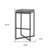 Fabric and Iron Backless Bar Height Bar Chair - 880016580426