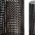 Set of Five Dark Brown Pierced Geometric Metal Tabletop Hurricane Candle Holders - 880016762266