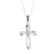 Necklace Ribbon Cross Heart-Center  - 603799689915