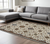 8' X 11' Ivory Red And Yellow Oriental Area Rug With Fringe