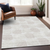 9' X 12' Ivory And Beige Abstract Washable Indoor Outdoor Area Rug - 608219111373