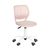 Pink and White Adjustable Height Swivel Rolling Office Chair - 880016751017