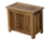 23" Brown Solid Wood Laundry Hamper With Lid - 880016464726