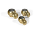 Set of Three Gold Metal Decorative Lidded Canisters - 608219352141