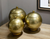 Set of Three Gold Metal Decorative Lidded Canisters - 608219352141