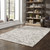 Homeroots Home Decor 6' X 9' Ivory Grey Charcoal Brown And Beige Abstract Power Loom Stain Resistant Area Rug