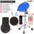 Drum Practice Pad Set 12" Adjustable Snare Drumming Stand Double Sided Silent Drummer Kit  - 810144132549