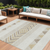 8' X 10' Ivory Beige And Taupe Southwestern Washable Indoor Outdoor Area Rug - 880016441277