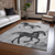 10' X 14' Gray And Charcoal Horse Washable Indoor Outdoor Area Rug - 880016445060