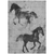 10' X 14' Gray And Charcoal Horse Washable Indoor Outdoor Area Rug - 880016445060