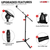 Mic Stand Height Adjustable Universal Microphone Stands Floor w Telescoping Boom Arm - 810144135038