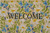 30" X 48" Brown Light Blue And Green Floral Welcome Outdoor Coir Door Mat - 880024573212