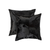Set of Two 18" Black Cowhide Throw Pillows - 608219353834