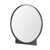 Gunmetal Metal Round Rectangle Framed Accent Mirror - 880016508277