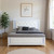 White Faux Crystal Bling Wood And Tufted Cotton Lighted King Bed Frame