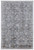 9' X 13' Gray and Silver Damask Power Loom Worn Faded Area Rug - 608219371111