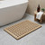 16" Beige Gray Teak Checkered Non Slip Bath Mat - 880024515120
