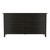 59" Black Wood Six Drawer Double Dresser