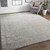 Homeroots Home Decor 8' x 10' Gray, Taupe and Silver Wool Floral Tufted Handmade Distressed Area Rug